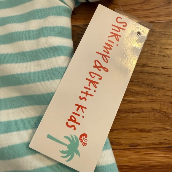 Shrimp & Grits Kids Baby Bubble Romper size 6 months NWT - Picture 2 of 7